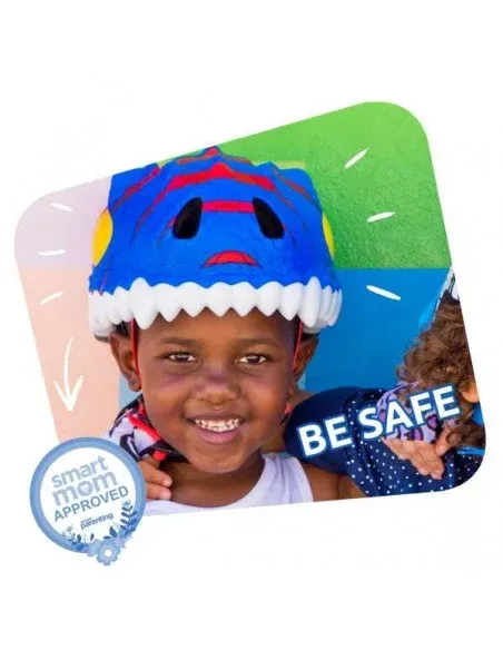CASCO CRAZY SAFETY DINO AZUL 2