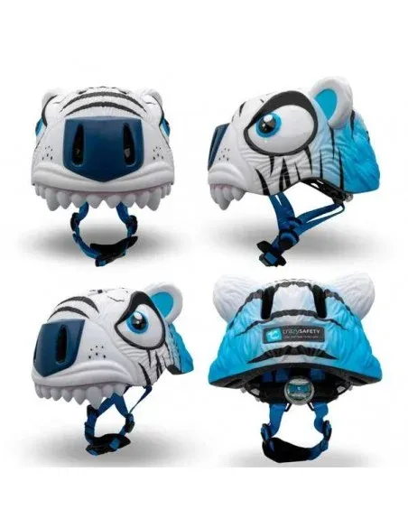 CASCO CRAZY SAFETY TIGRE BLANCO 5