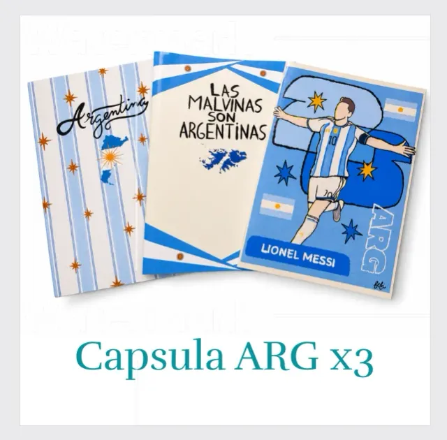 Libretas A6 Capsula ARG x3⚽