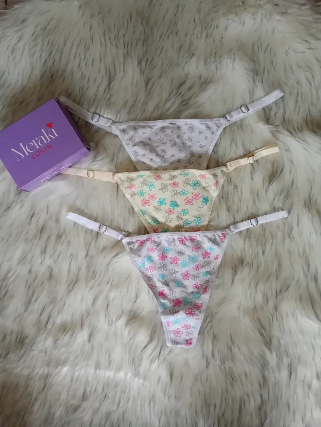 Pack x 3 less regulables de algodón y Lycra. Marca Meraki. Amplias super cómodas
