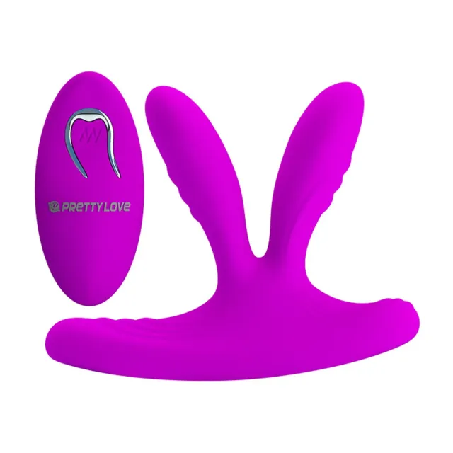 VIBRADOR DUAL  ANAL VAGINAL PUNTO-G SILICONA MULTIFUNCION RECARGABLE USB CONTROL