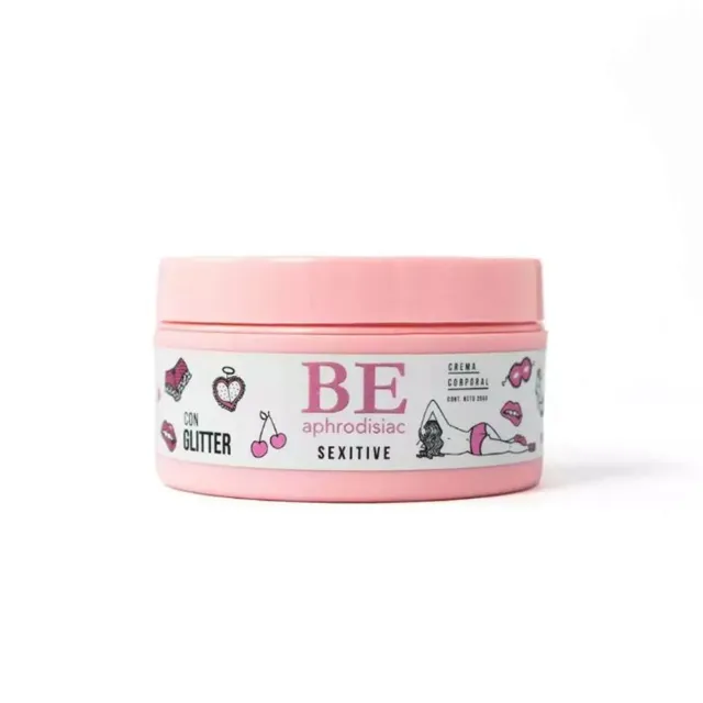 BE CREMA CORPORAL CON GLITTER 200GR