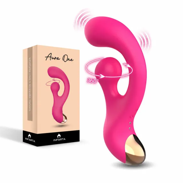 VIBRADOR PUNTO G AURA ONE CON ROTACIÓN 360° Y CARGA MAGNÉTICA 17,5 CM