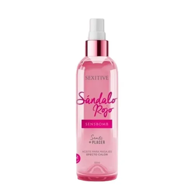 ACEITE PARA MASAJES EFECTO CALOR - SANDALO ROJO - 130 ML