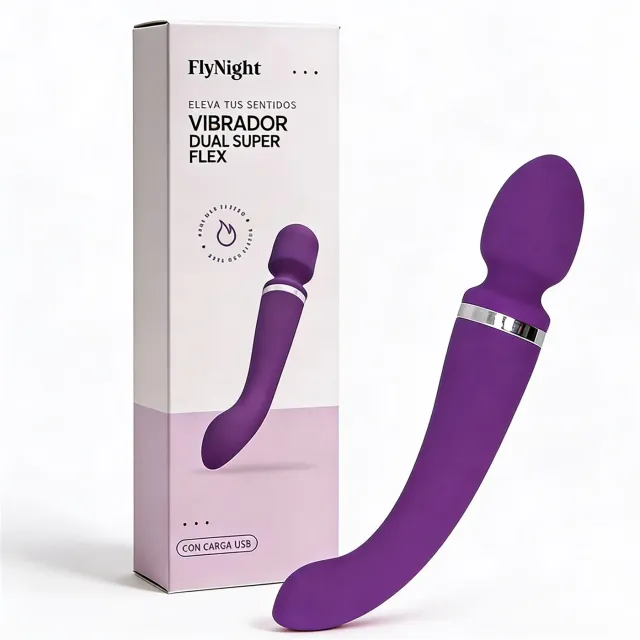 VIBRADOR DUAL SUPER FLEX VIOLETA / C9006