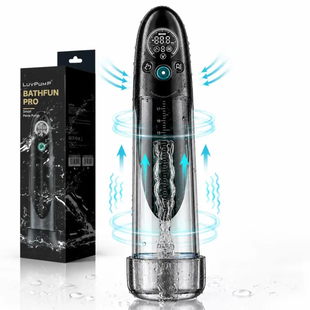 BOMBA DE VACÍO SUMERGIBLE INTELIGENTE Y MASTURBADOR BATHFUN PRO DEEPSEA