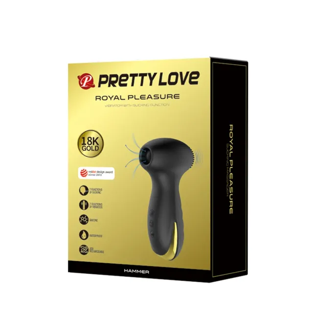 SUCCIONADOR GOLD  ROYAL PLEASURE SUCCIONADOR DE CLITORIS 7 FUNCIONES SILICONA US