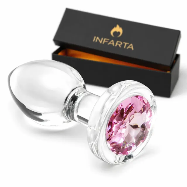 GLASS ANAL PLUG  GEMMA ROSA SMALL