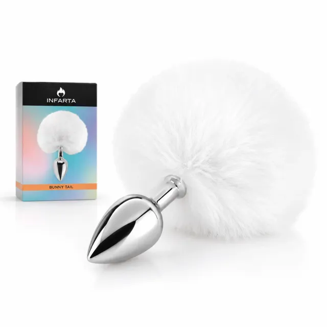 ANAL PLUG BUNNY METAL SMALL WHITE