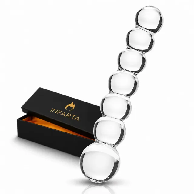 GLASS ANAL DILDO BUBBLE GLOW