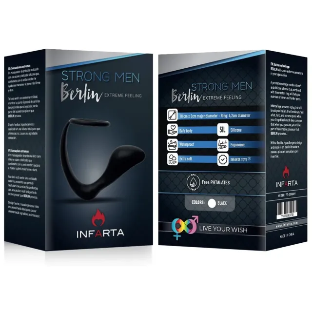 ESTIMULADOR BERLIN PARA PROSTATA CON ANILLO