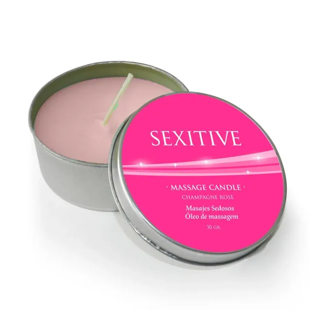 MASSAGE CANDLE CHAMPAGNE ROSE - 30 GR