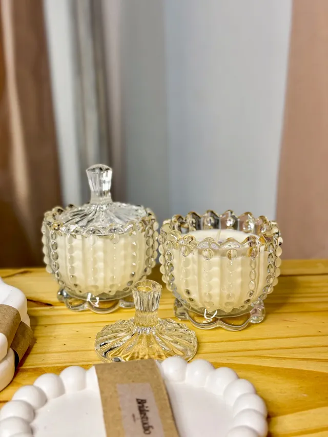 Vela caramelera vidrio con tapa 3
