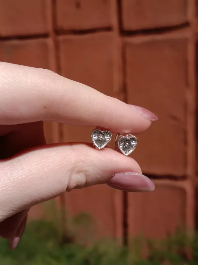 Aros argolla mini corazón