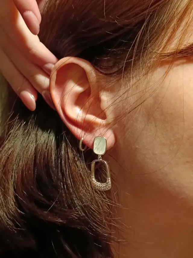 Aros pasante con nacar. 2