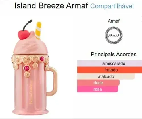 PERFUME ISLAND BLISS ARMAF ROSA 100ML 2