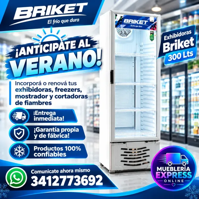 Exhibidora Briket 300lts
