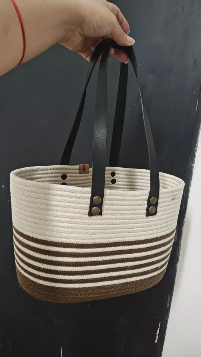 Cartera (tostado y crudo con cuero)