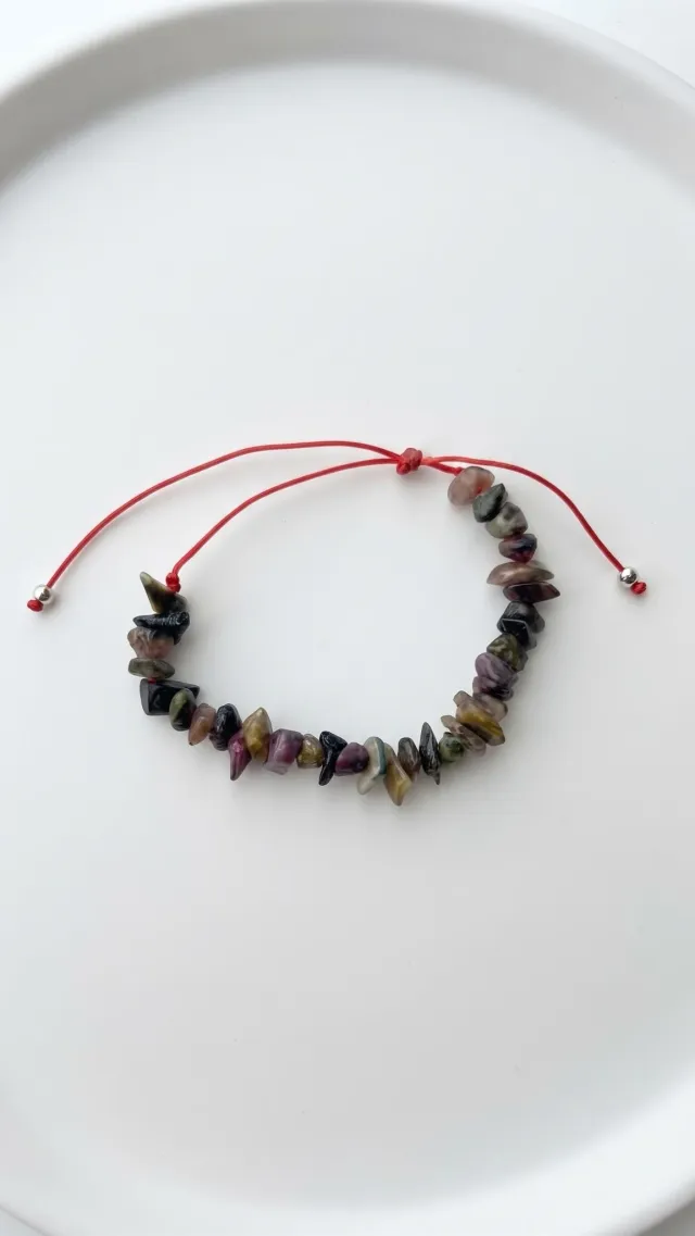 ✨ Pulsera Amuleto Turmalina en Bruto🖤