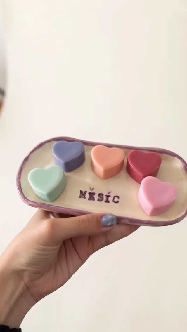 Set 3 corazones 🤍🩷💜