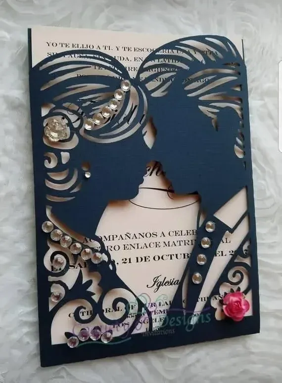 Tarjetas de invitacion personalizadas pack x80 unidades