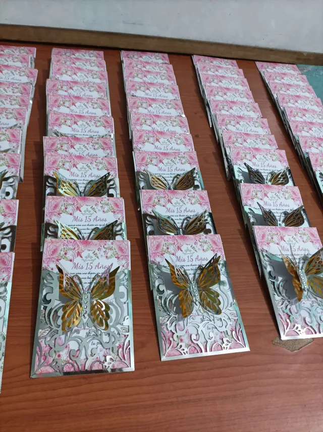 Tarjetas de invitacion personalizadas pack x100 unidades