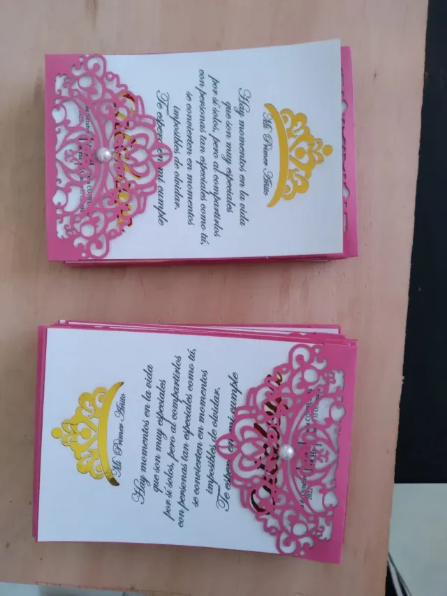 Tarjetas de invitacion personalizadas pack x80 unidades 7
