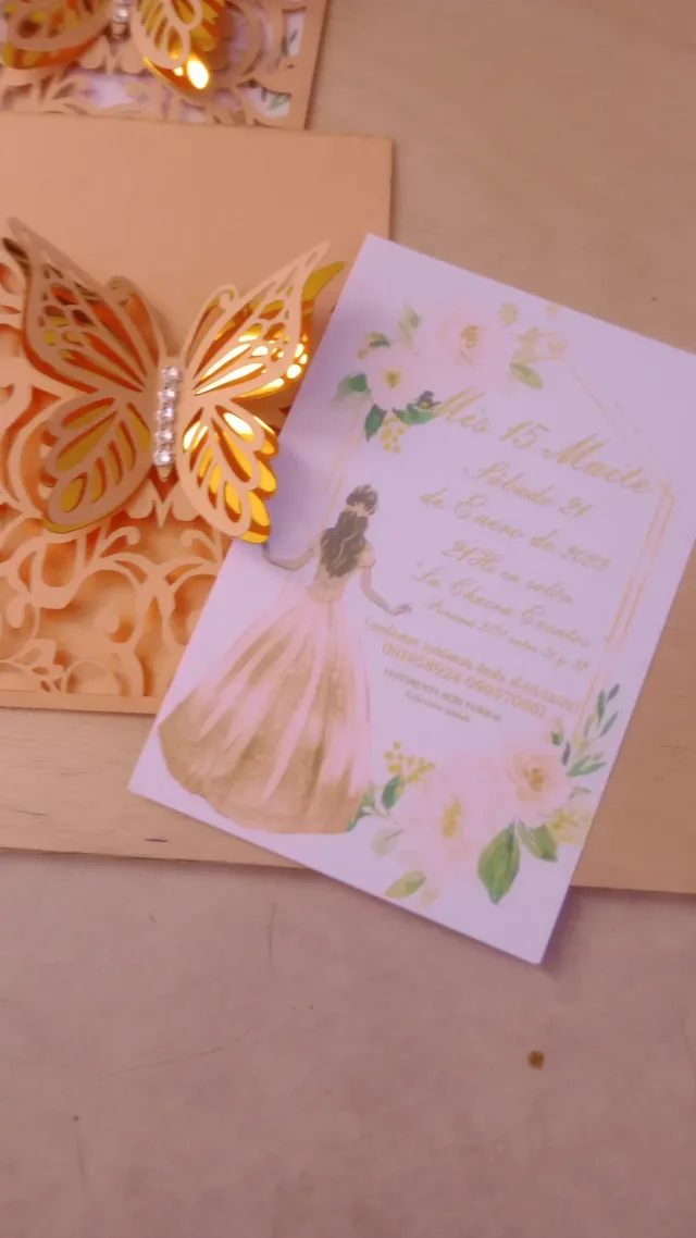 Tarjetas de invitacion personalizadas pack x80 unidades 3
