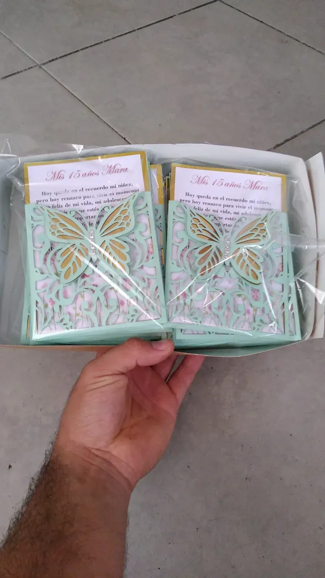 Tarjetas de invitacion personalizadas pack x80 unidades 6