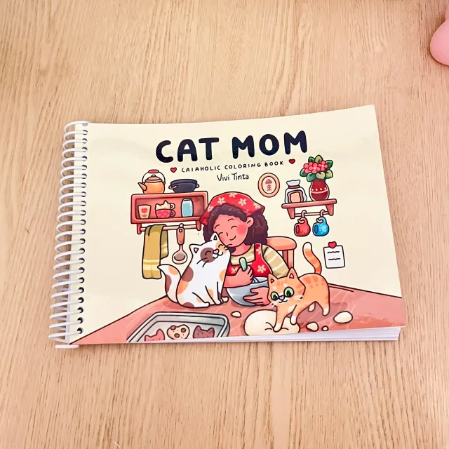 Cuaderno para colorear cat mom