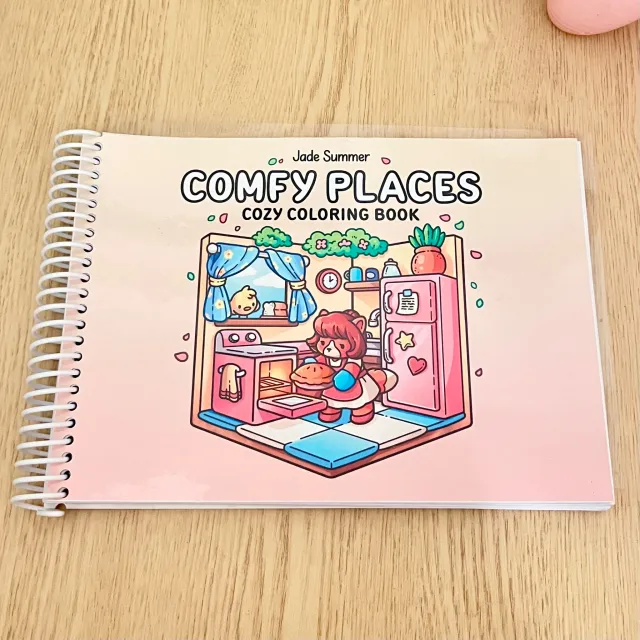 Cuadernos para colorear cozy places