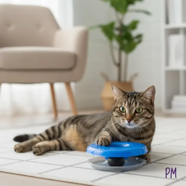 Set de juguetes para gatos: rascador, pelota sonajero, donacat y ratón a cuerda. 2
