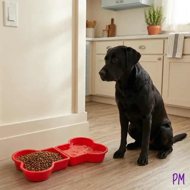 Comedero y bebedero modelo huesito. Para perros de tamaño mediano y grande. 2