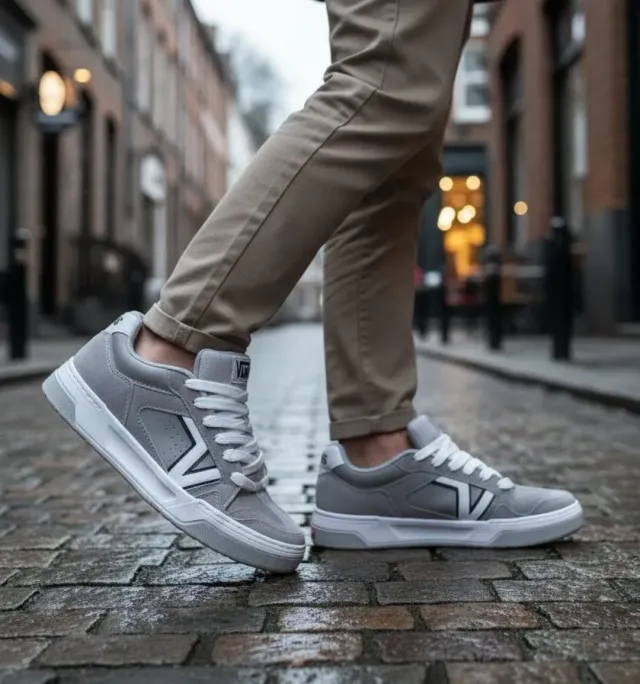 Zapatillas urbanas gris/blanco