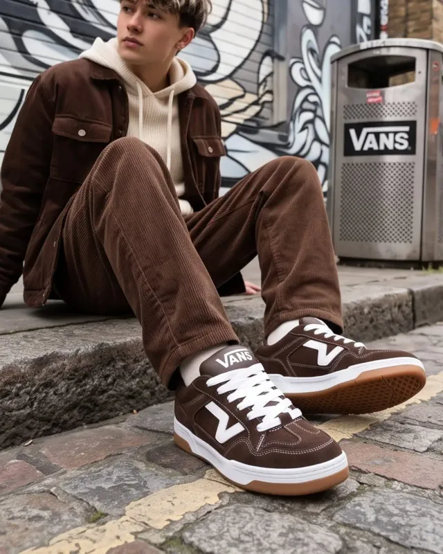 zapatillas chocolate/blanco