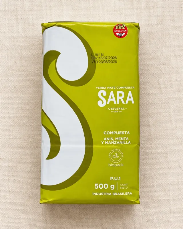 Yerba mate SARA - Anís , Menta, Jengibre 500 gr