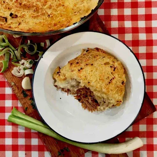Pastel de bondiola y batata
