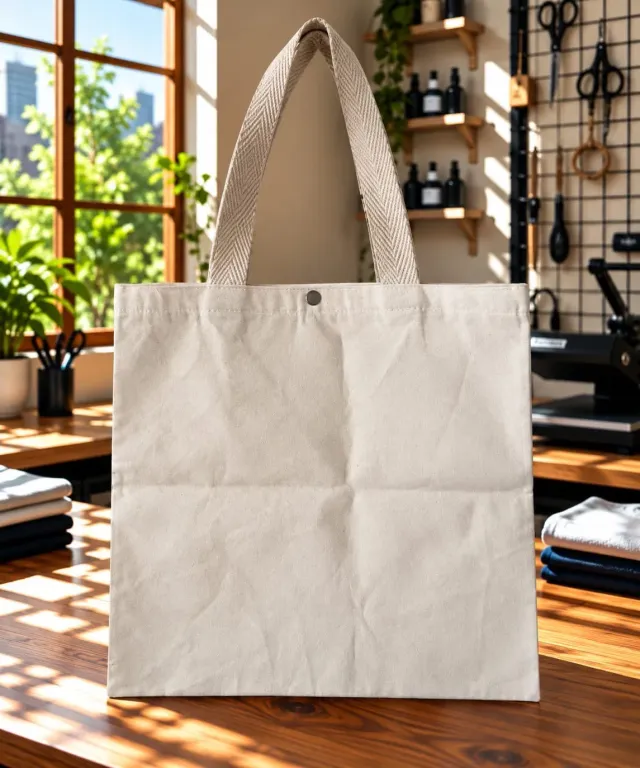 Totebag de lienzo crudo