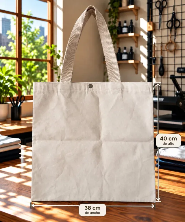 Totebag de lienzo crudo 2