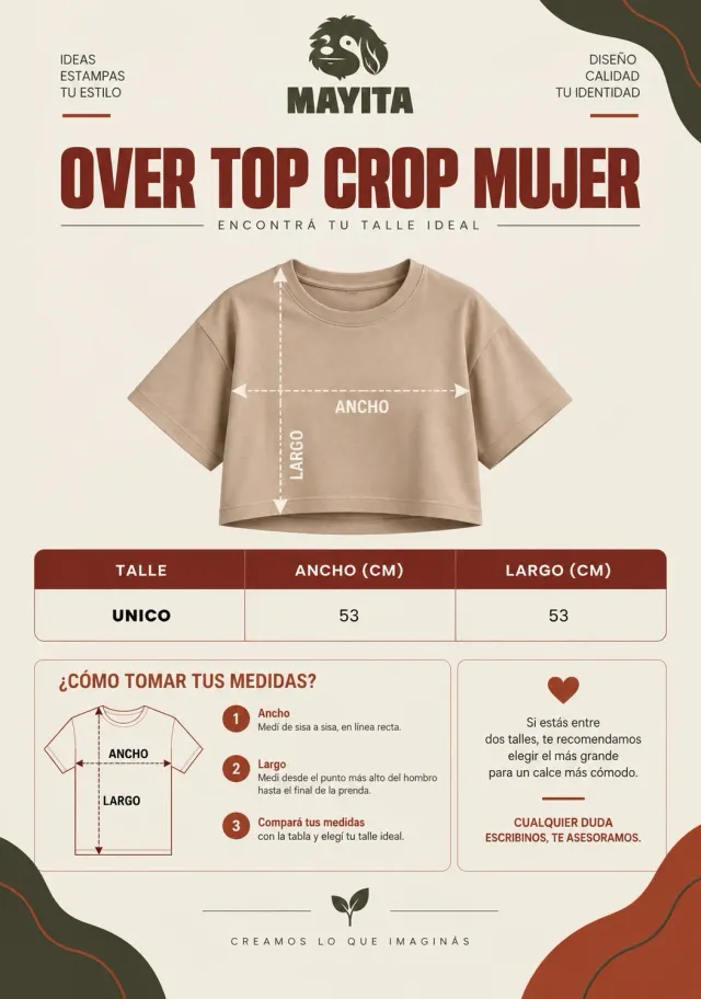 REMERA OVERSIZE TOP CROP MUJER 5