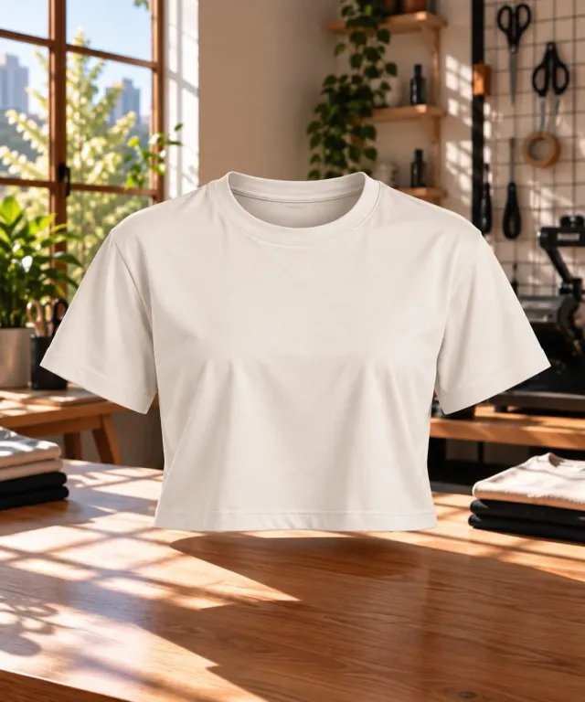 REMERA OVERSIZE TOP CROP MUJER