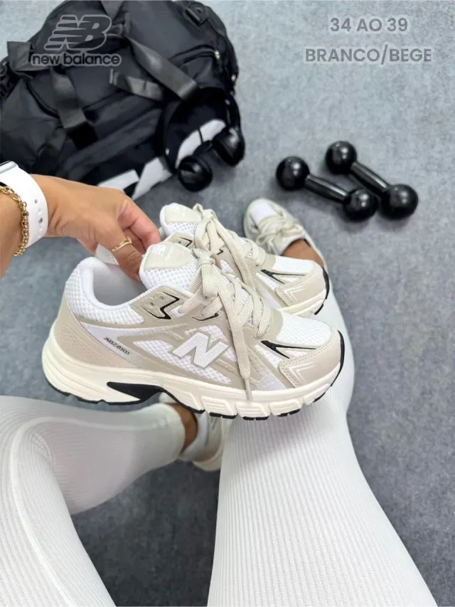 👟 New Balance Retro Abzorb 📏 Del talle 34 al 39 🤍 Blanco y beige