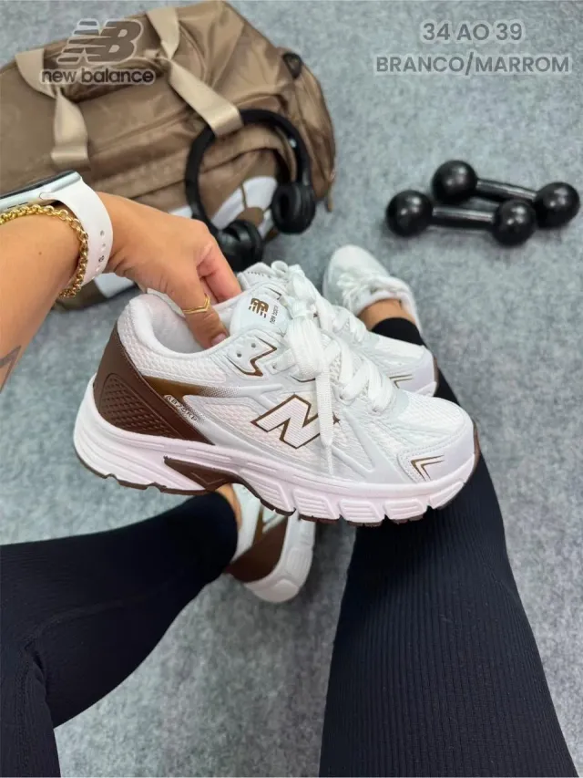 👟 New Balance Retro Abzorb 📏 Del talle 34 al 39 🤎 Blanco y marrón