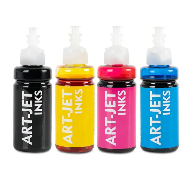 Pack 4 Tintas Fotográficas Art-Jet Comercial 400ml Cian Magenta Amarillo Negro