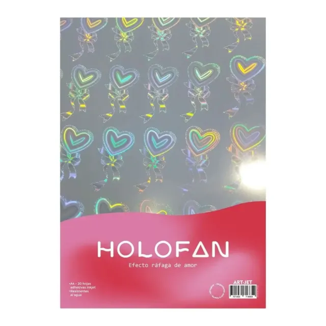 Holofan Art-jet Adhesivo Ráfaga De Amor A4 20 Hojas