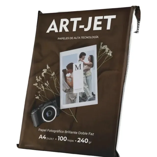 Papel Fotográfico Brillante 240g Art-Jet A3 20 Hojas Doble Faz