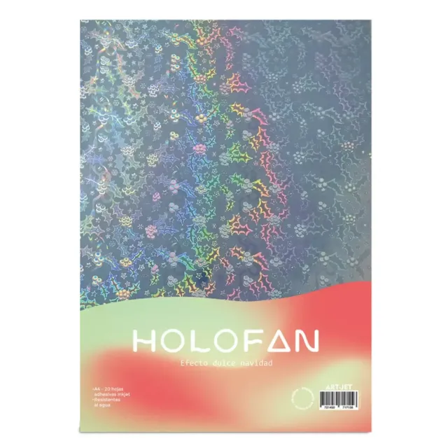 Holofan Art-jet Adhesivo Dulce Navidad A4 20 Hojas