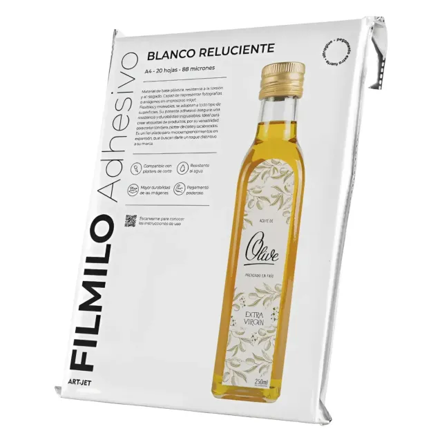 Filmilo Art-jet Adhesivo Blanco Reluciente A4 100 Hojas