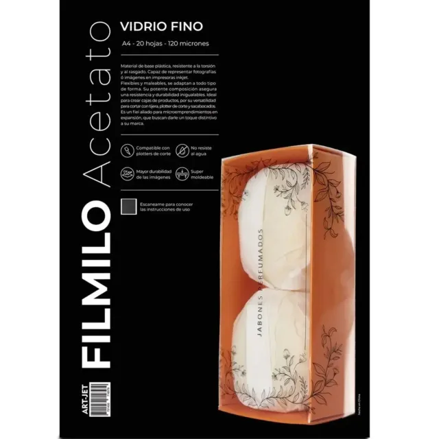 Filmilo Art-jet Acetato Vidrio Fino A4 20 Hojas