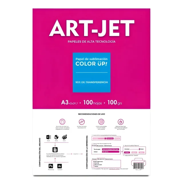 Papel Para Sublimar Específico Super A3 Art-jet® 100 Hojas